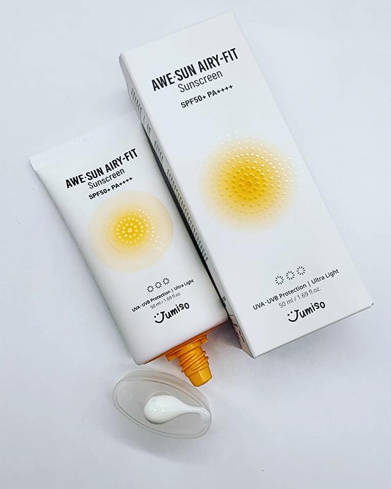 KEM CHỐNG NẮNG HỮU CƠ PHỤC HỒI NGĂN NGỪA LÃO HÓA AWE-SUN AIRY FIT SUNCREEN JUMISO 50ML - CHÂT LƯỢNG