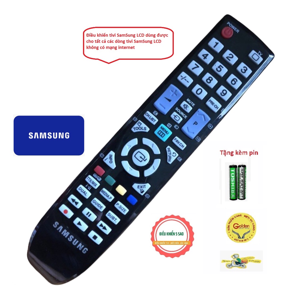 Điều khiển tivi SamSung LCD LED đa năng dùng được cho tất cả các dòng tivi SamSung LCD đời cũ không 