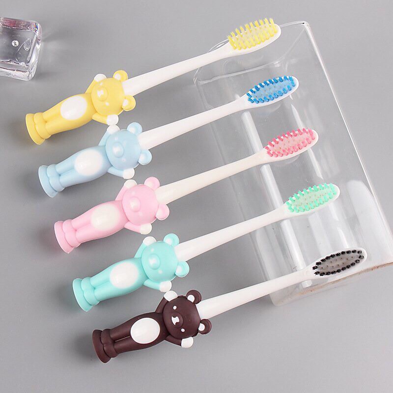 [Hcm]Chải Đánh Răng Cho Bé Hình Thỏ Gấu [Bộ 4 Cái]
