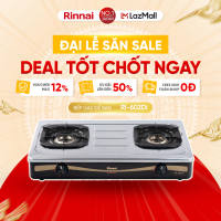 Bếp gas dương Rinnai RI-602Di mặt bếp inox và kiềng bếp men.