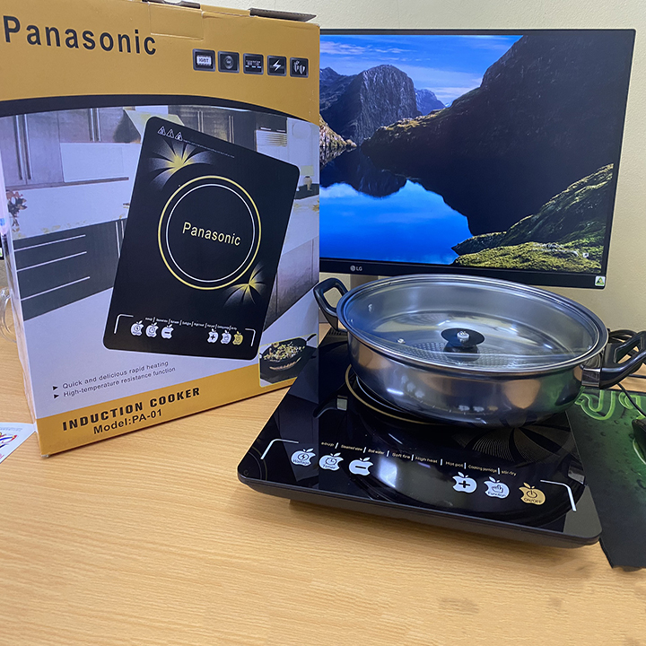 Bếp từ Panasonic PA-01 tặng kèm nồi lẩu Bếp Từ Cảm Ứng Mặt Kính Chịu Lực Panasonic Thái Lan kèm nồi Tiết Kiệm Điện Năng tiết kiệm mà kiểu dáng nhỏ gọn sang trọng cùng nhiều chức năng thú vị sẽ