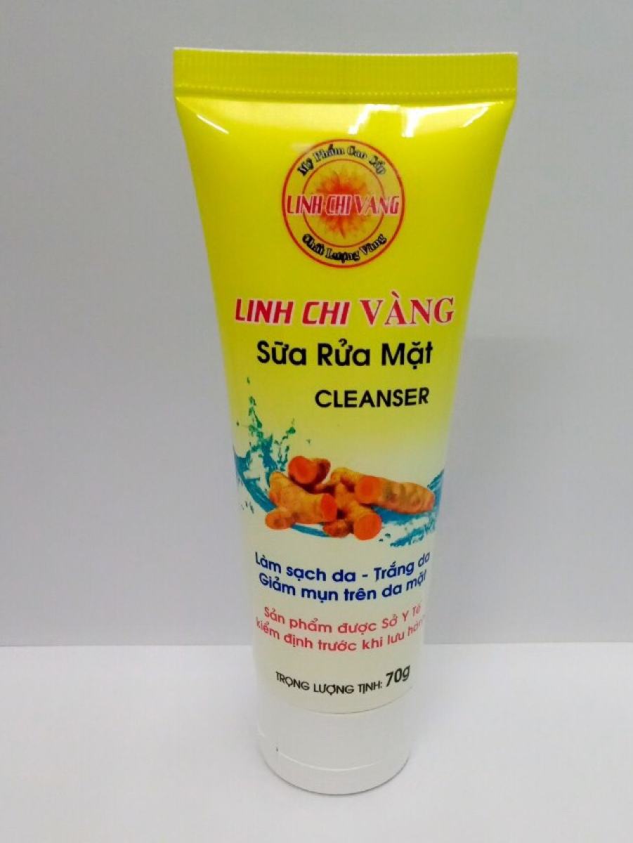 [HCM]Sữa Rửa Mặt Sạch Mụn Trắng Da LINH CHI VÀNG