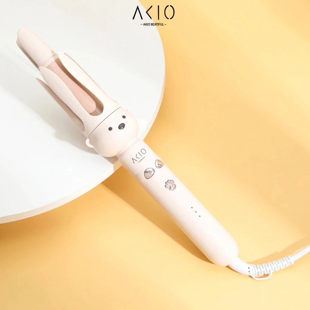 Máy uốn tóc xoăn tự động AKIO BEAUTY chất liệu gốm sứ đường kính uốn 28mm