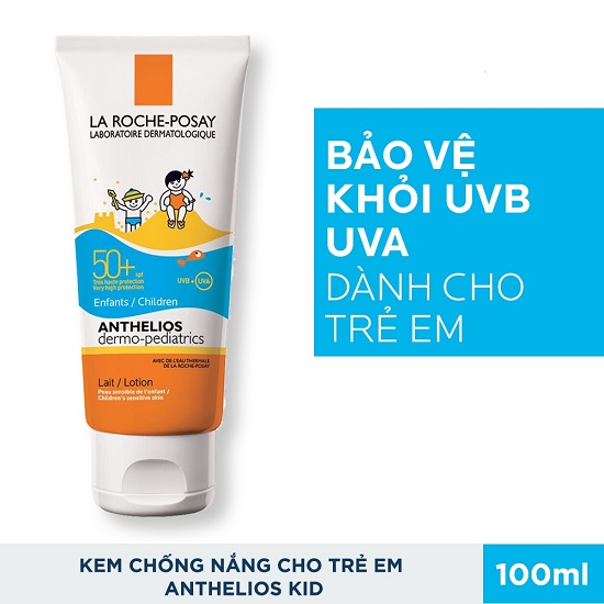 Kem Chống Nắng Dạng Sữa Cho Trẻ Em La Roche Posay Anthelios Dermo Kid Spf 50+ Uvb & Uva 100Ml - Hami Cosmetics