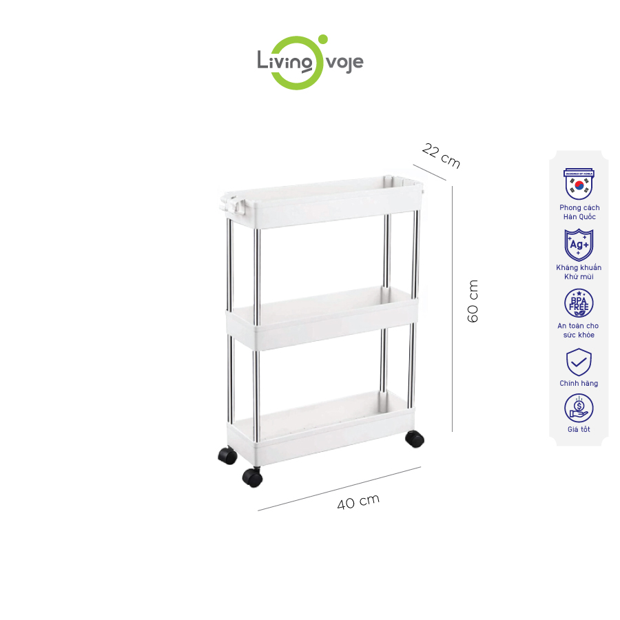 Xe đẩy - không tay nắm - Xe đẩy nhựa dùng cho spa hoặc đồ em bé khung kim loại chắc chắn - 3 - 4 tần