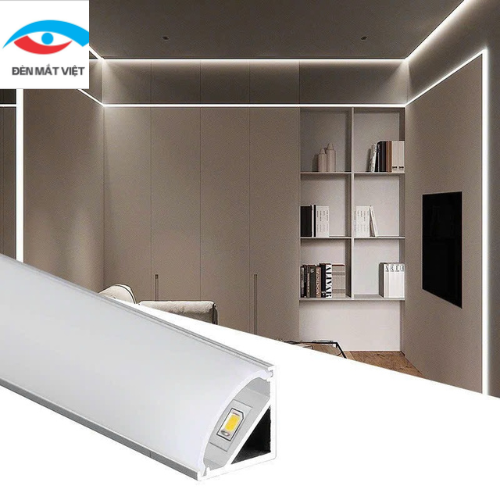 Bộ Đèn LED Tủ Bếp Dùng Điện 220V Thanh Nhôm V Góc 16*16mm Kích Thước 60cm 90Cm 100Cm Bảo Hành 12 Thá