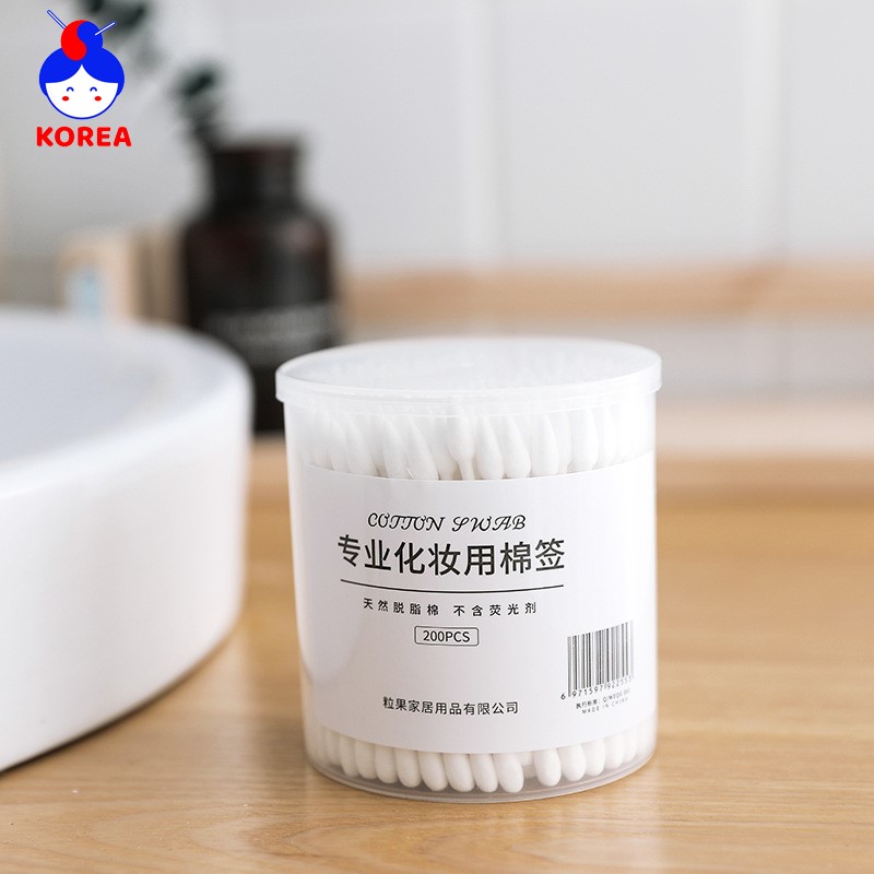 [Hcm]Hộp 500 Bông Ráy Tai 2 Đầu Đặt Biệt Xử Lý Qua Than Hoạt Tính Bảo Vệ Sức Khỏe Gia Dụng Korea