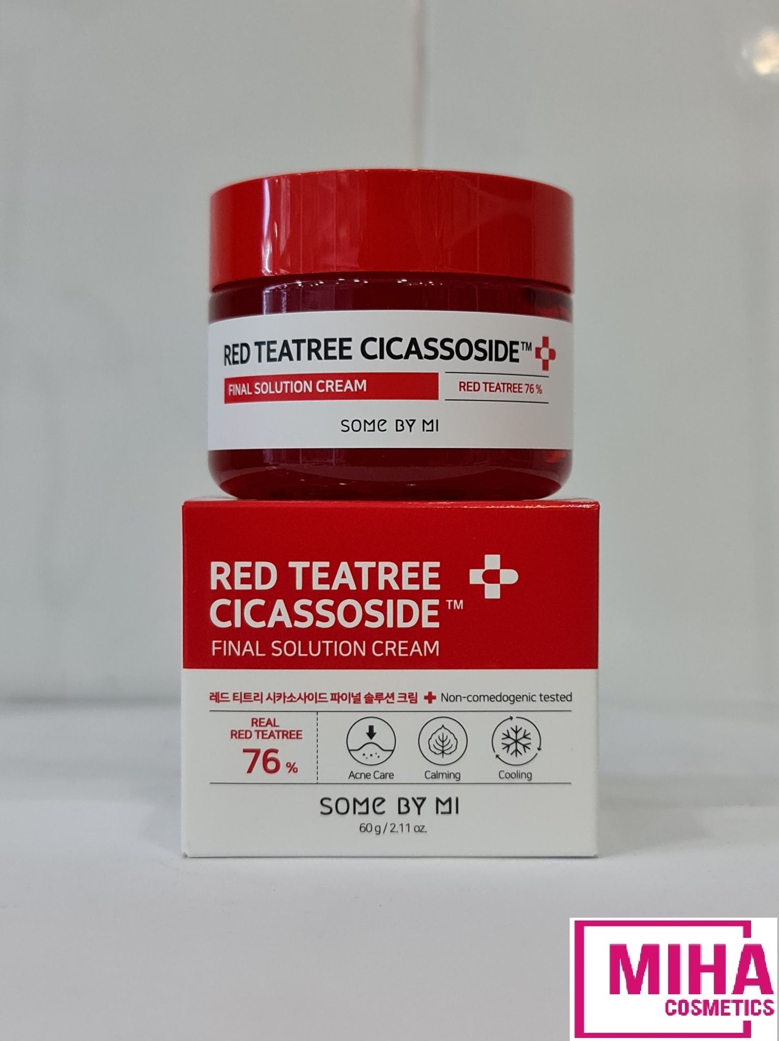 [Hcm]Kem Dưỡng Giảm Mụn Phục Hồi Cho Da Siêu Nhạy Cảm Some By Mi Red Tea Tree Cicassoside Final Solution Cream 60G