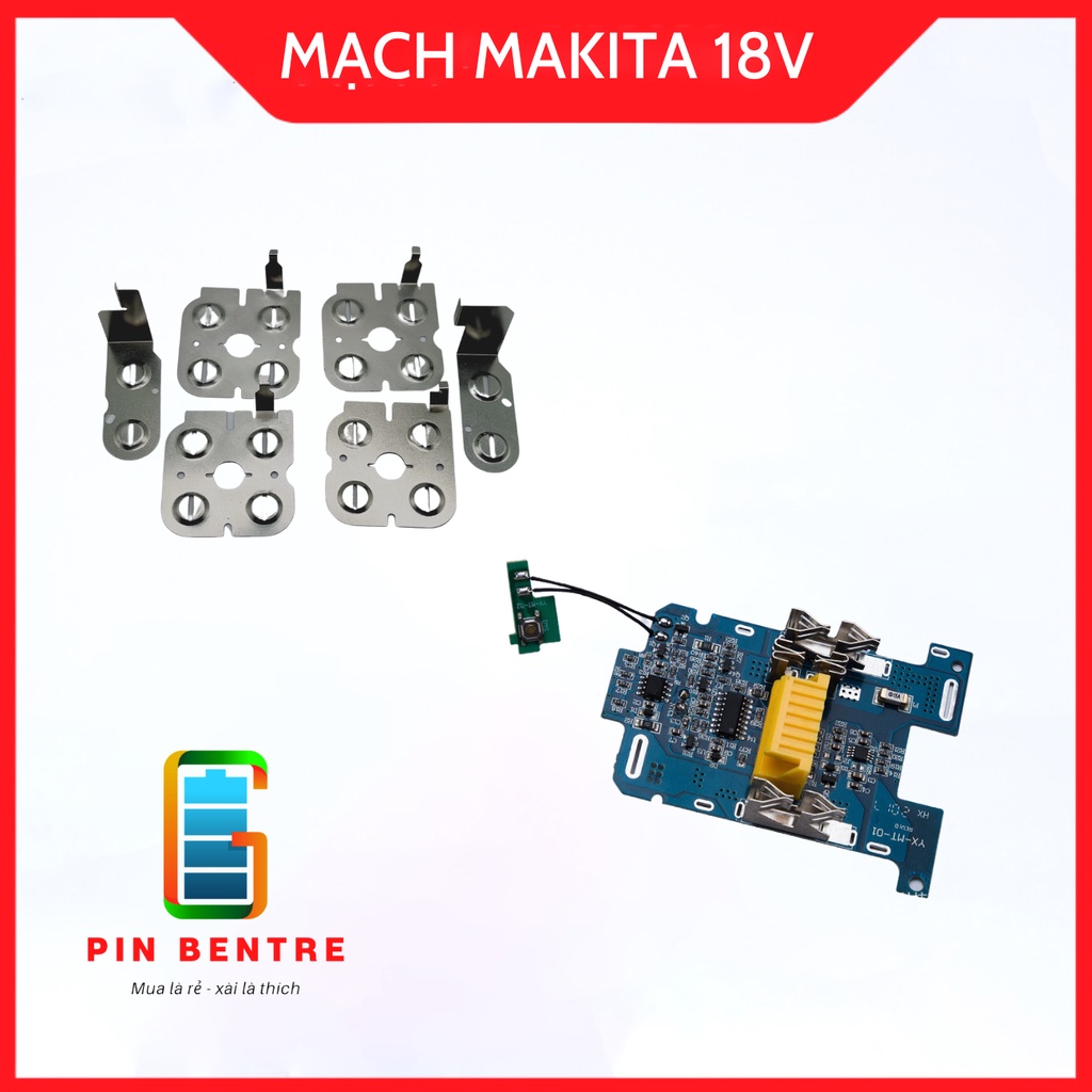 Vỏ và mạch pin Makita BL1030 10.8V Li-ion, nhận sạc zin makita, full tem.