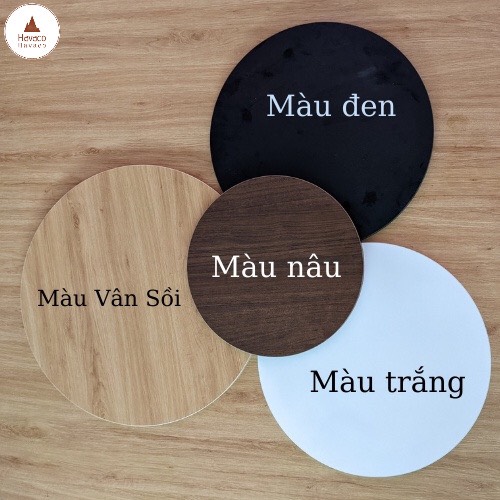 Mặt bàn trà tròn - Đường kính 30cm 40cm 50cm 60cm nội thất Mộc Thôn - Gỗ MDF cao cấp nhập khẩu Thái 