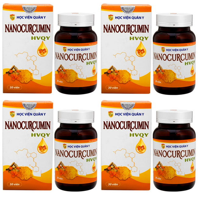 [ Hàng Chính Hãng] Combo Liệu Trình 4 Hộp Dùng Viên Uống Nano Curcumin Hỗ Trợ Hệ Tiêu Hóa Tăng Cường Miễn Dịch Của Học Viện Quân Y