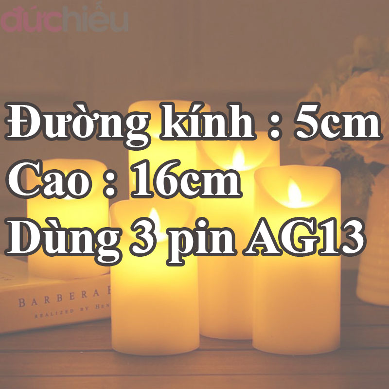 Đèn cầy pin điện tử lấp lánh nến dùng pin nến điện tử đèn led nến trang trí nhà hàng bàn tiệc noel giáng sinh Đức Hiếu Shop