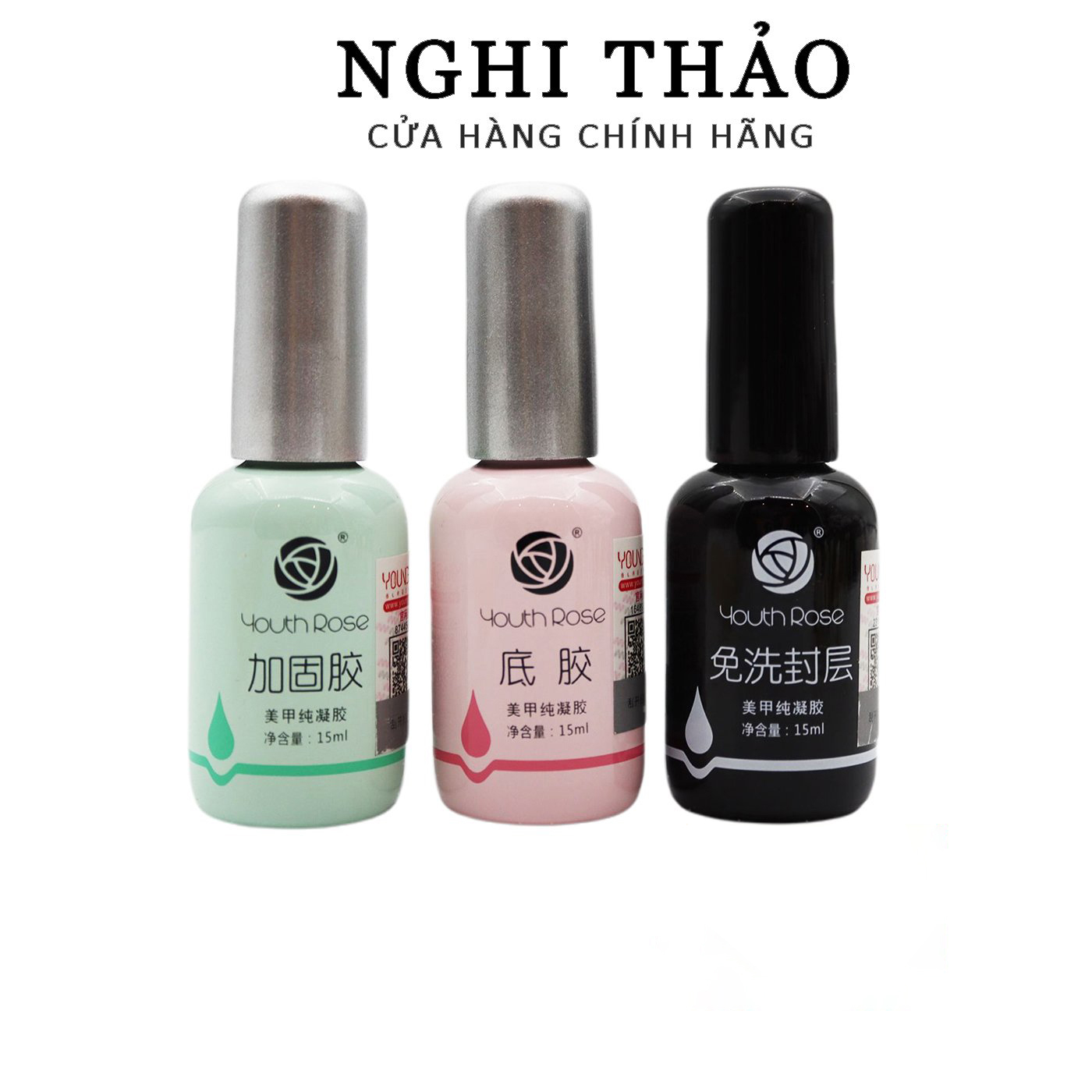 Base Hoa Hồng Liên Kết Móng 15Ml