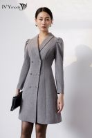 Đầm kẻ 2 lớp Tuysi IVY moda MS 48M8454