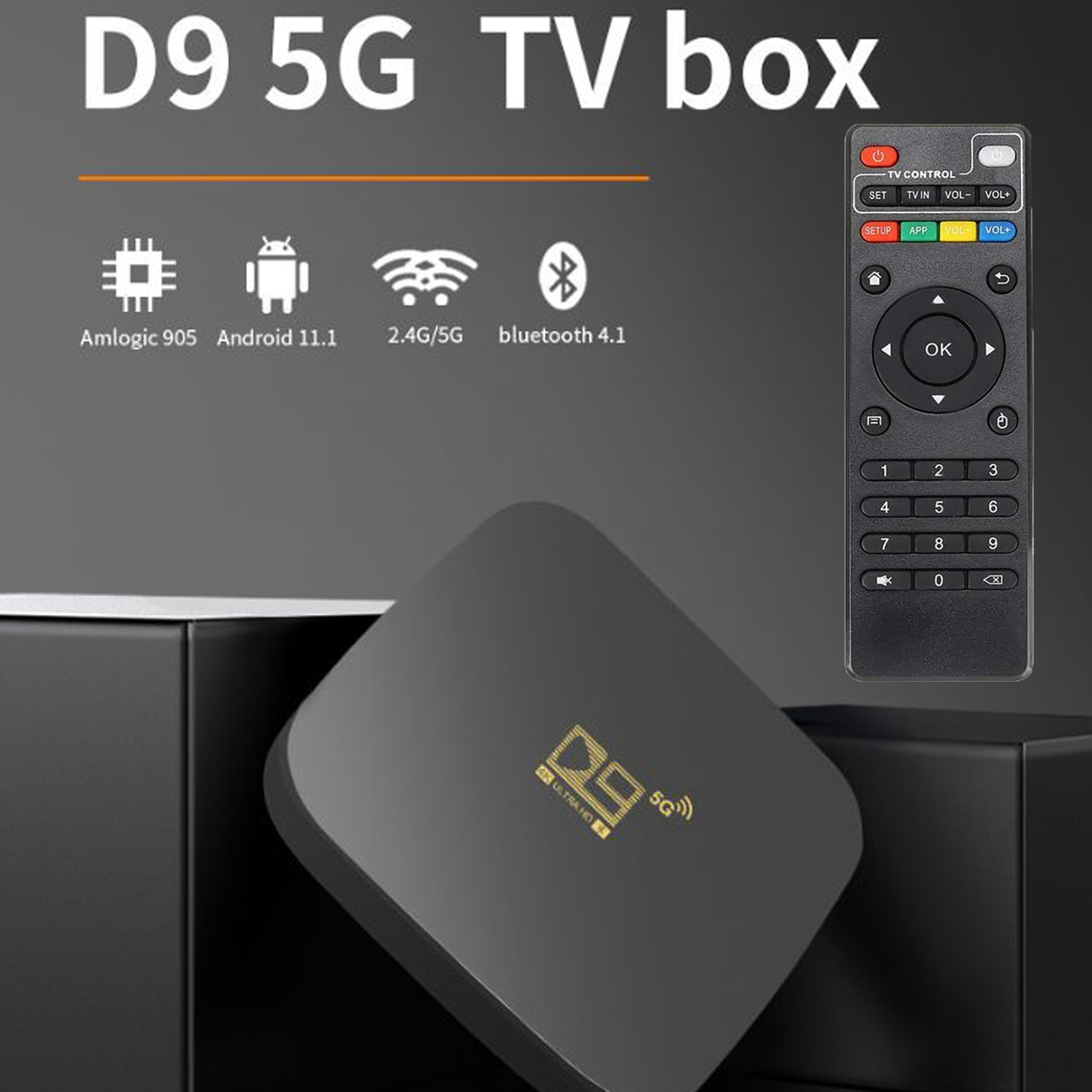 8GB RAM+ 128GB ROM TV box android mxq pro 4k 5g  8G+128G Máy Phát Đa Phương Tiện 4 Nhân 4K HD 3Dxem 