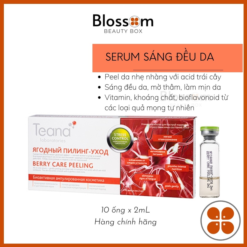 Serum Peel Da Hoá Học Nhẹ Nhàng Teana Berry Care Peeling Dòng Stress Control