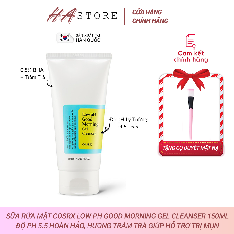 [Tặng Mã 20K] Sữa Rửa Mặt Cosrx Low Ph Good Morning Gel Cleanser Dịu Nhẹ