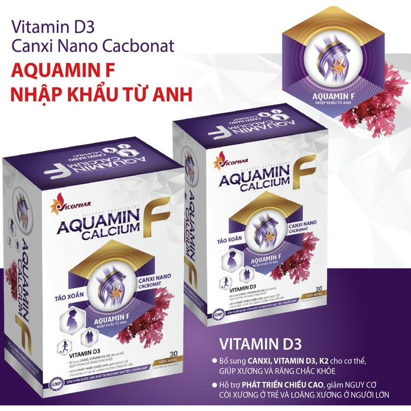 Viên Uống Calcium Aquamin F - Giúp bổ sung Canxi và vitamin D3 vitamin K2 cho cơ thể hỗ trợ xương ră