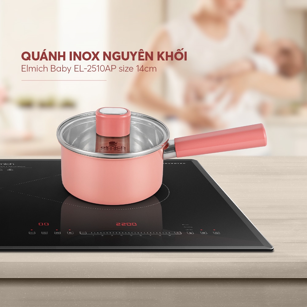 (Duy nhất ngày 15-17.03)Quánh inox nguyên khối Elmich Baby EL 2510AP
