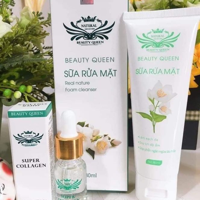 Combo Sữa Rửa Mặt Hoa Lài+ Super Collgen