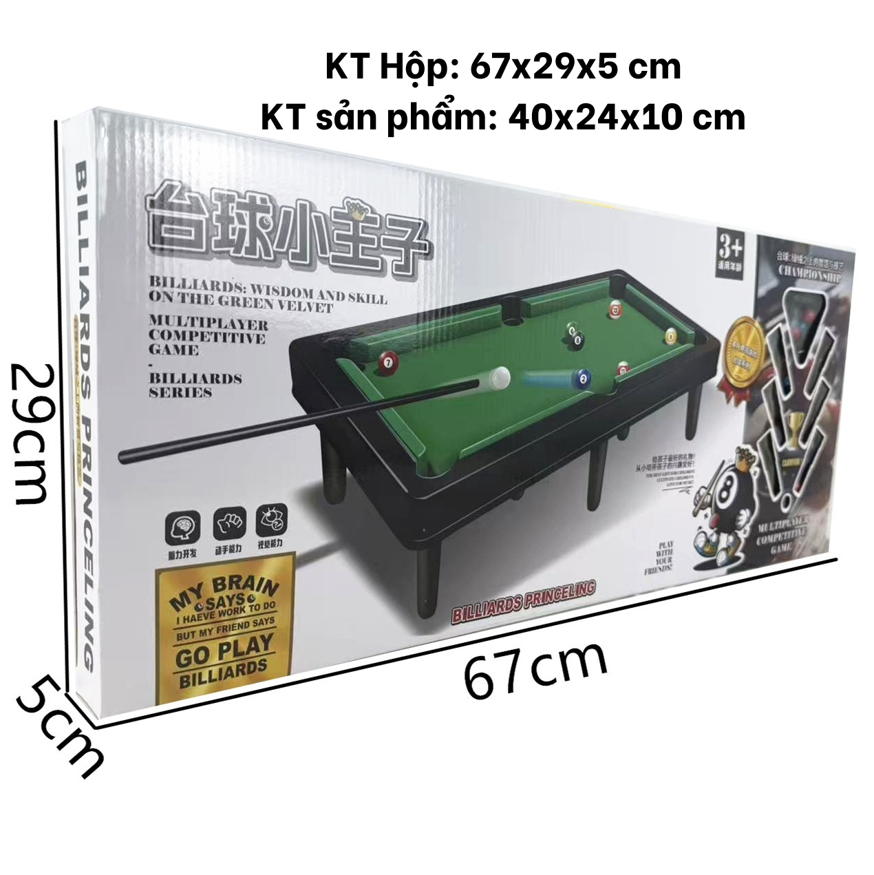 Đồ chơi bida mini bàn billiards snooker mini kích cỡ lớn đồ chơi giải trí dành cho bé