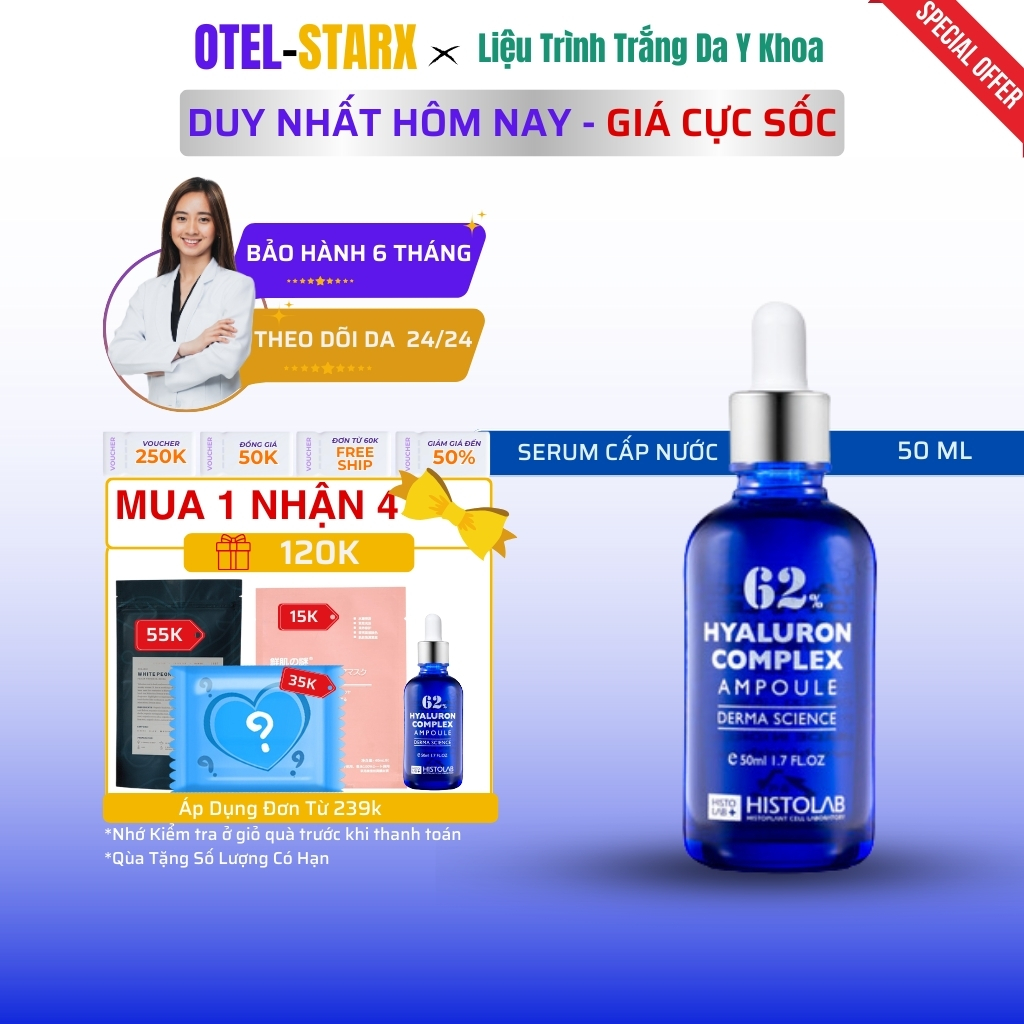 Serum Cấp Nước Histolab Hyaluron Complex Ampoule OTELSTARX OHB-HC50 62%