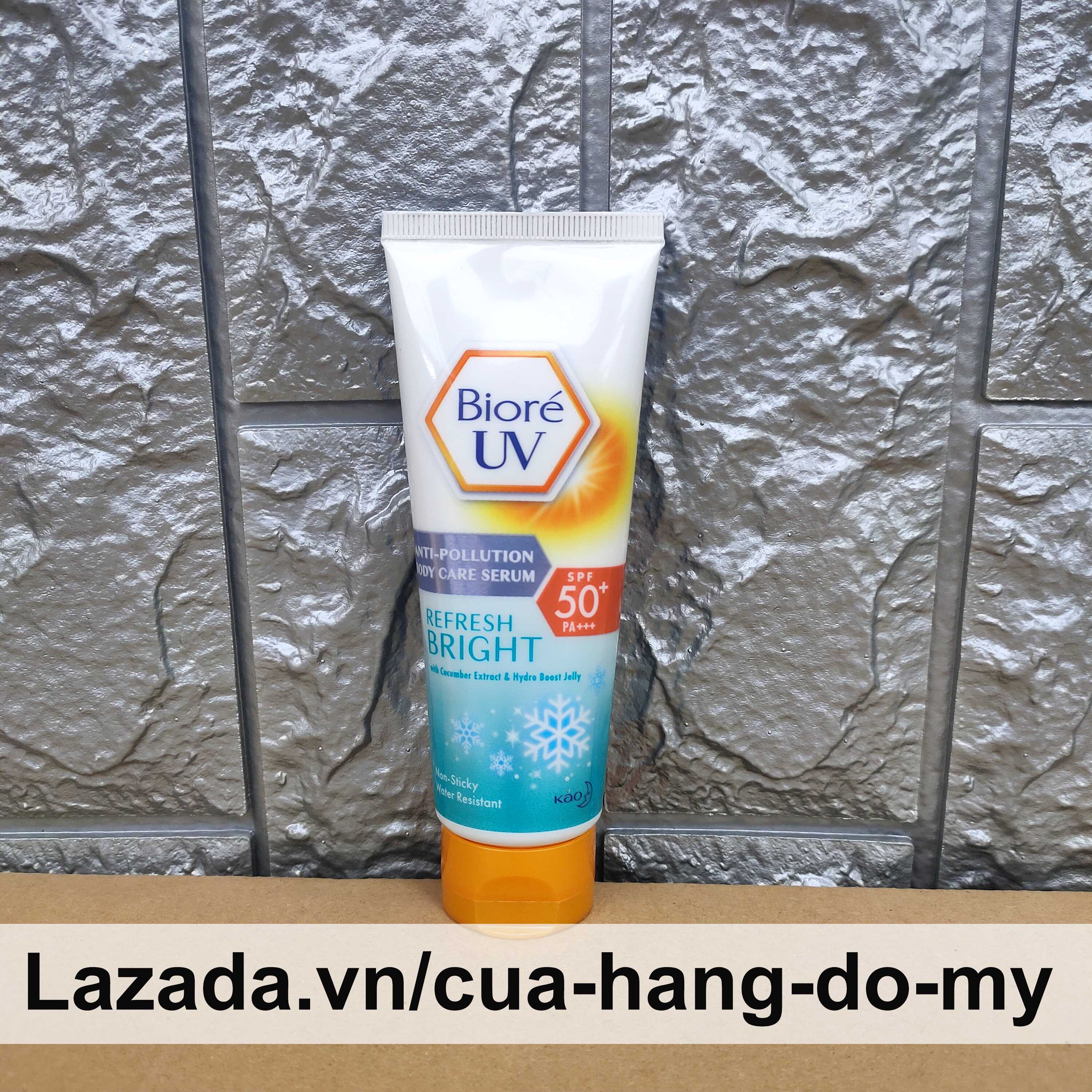 [Hcm]Serum Chống Nắng Biore Uv 50Ml Spf 50+ Pa+++ Chống Nắng Dưỡng Thể Kháng Bụi - Lá Nhỏ Sáng Mịn Mát Lạnh