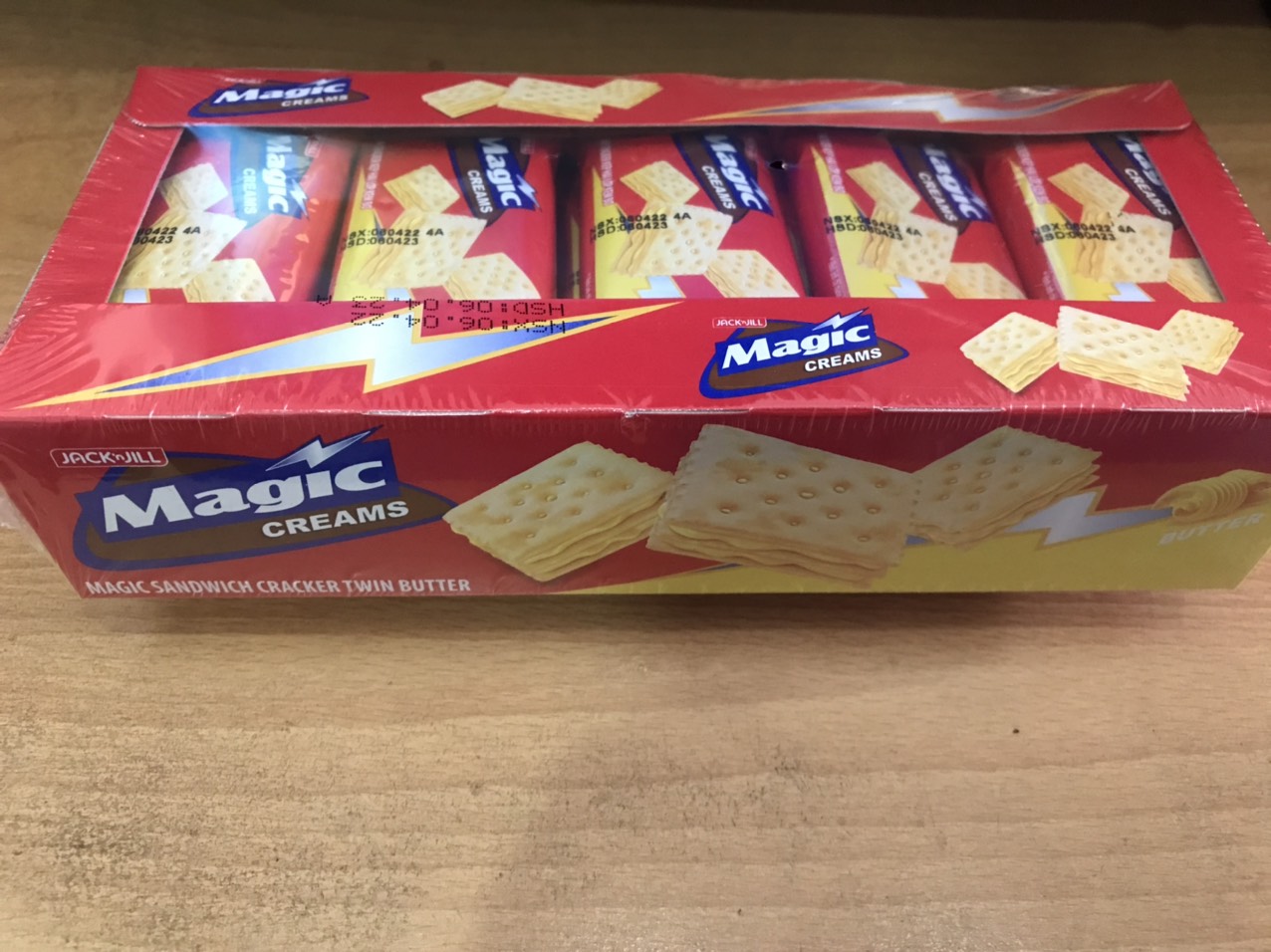 Bánh Magic Cracker Siêu Giòn Hai Lớp Kem Bơ (Hộp 20 gói)