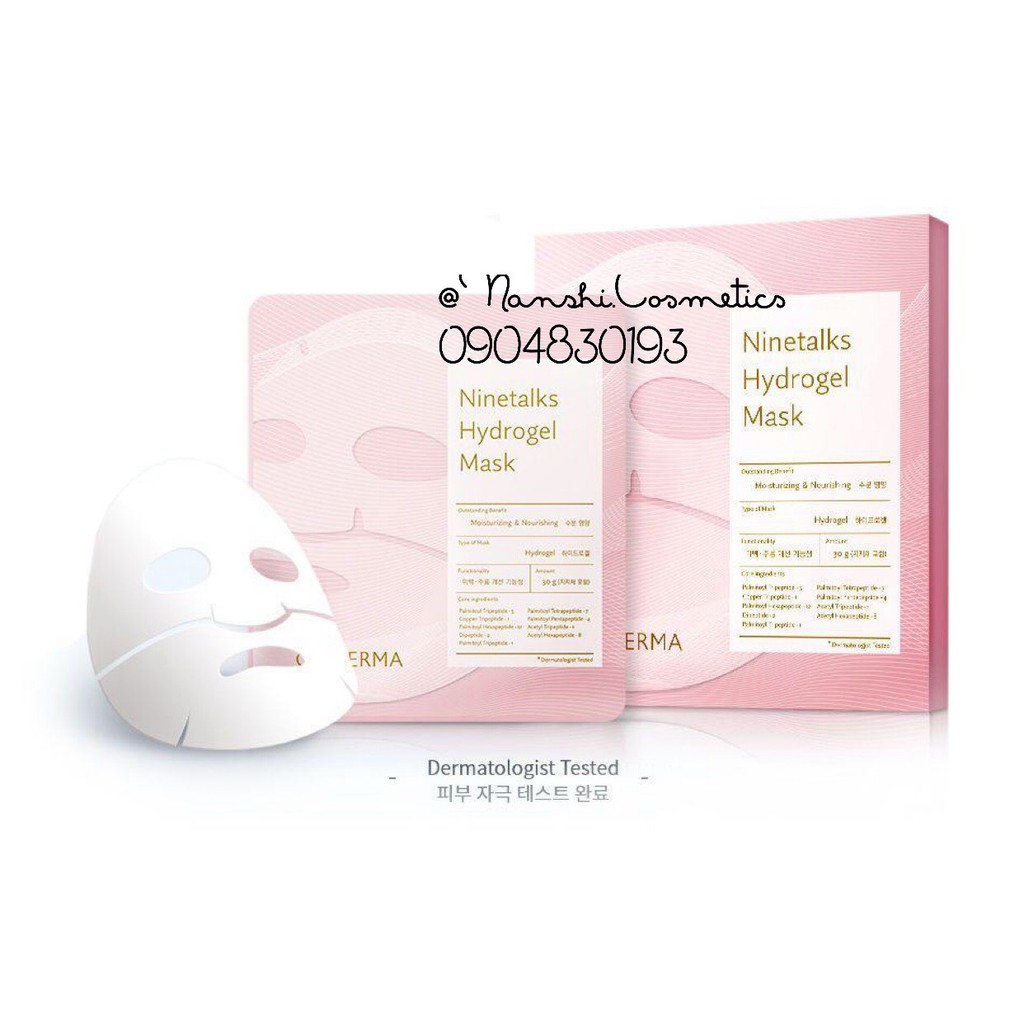 Mặt Nạ Cấp Ẩm Da Sinh Học Ninetalks Hydrogel Mask - Celderma