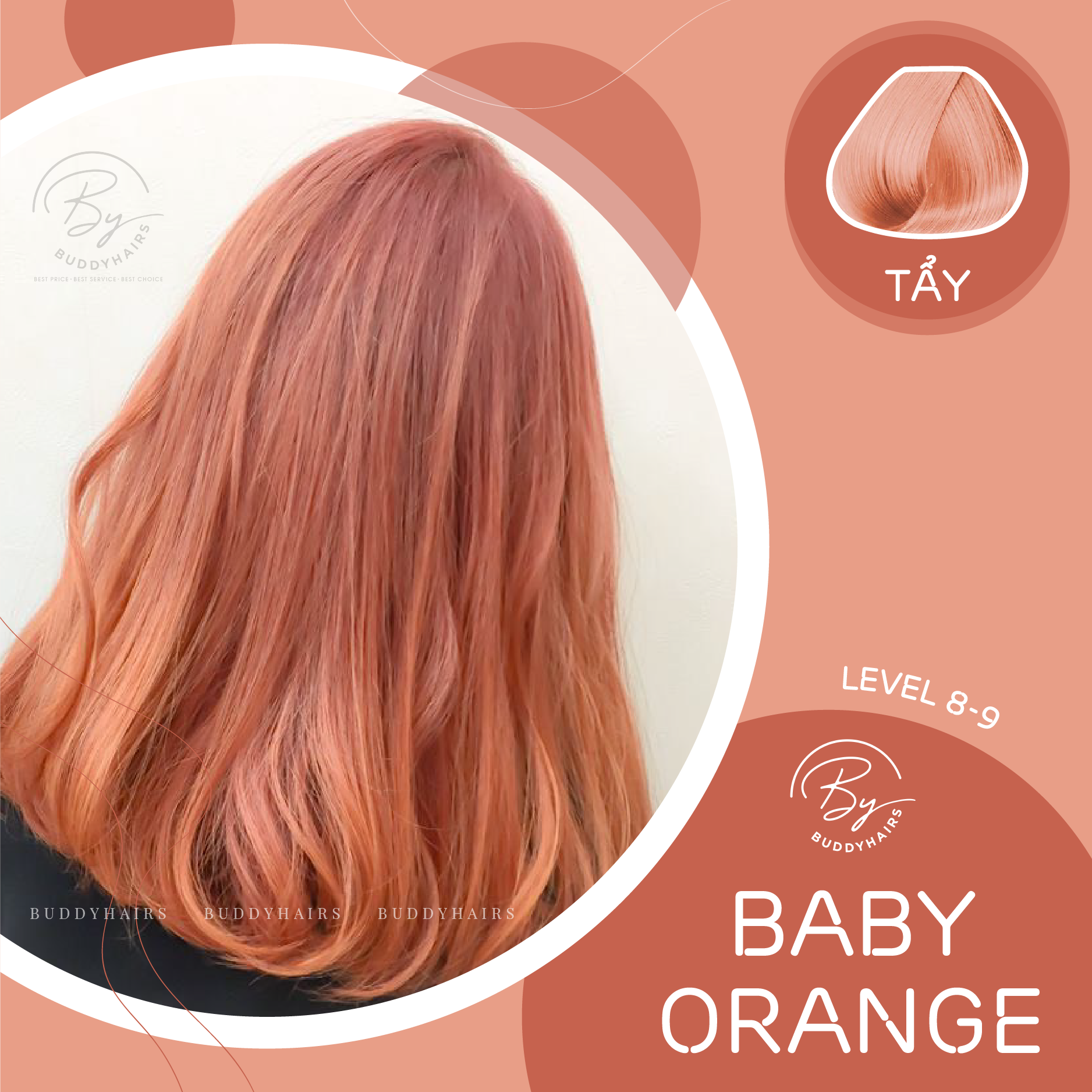 Thuốc Nhuộm Tóc Baby Orange / Cam Sáng Buddyhairs