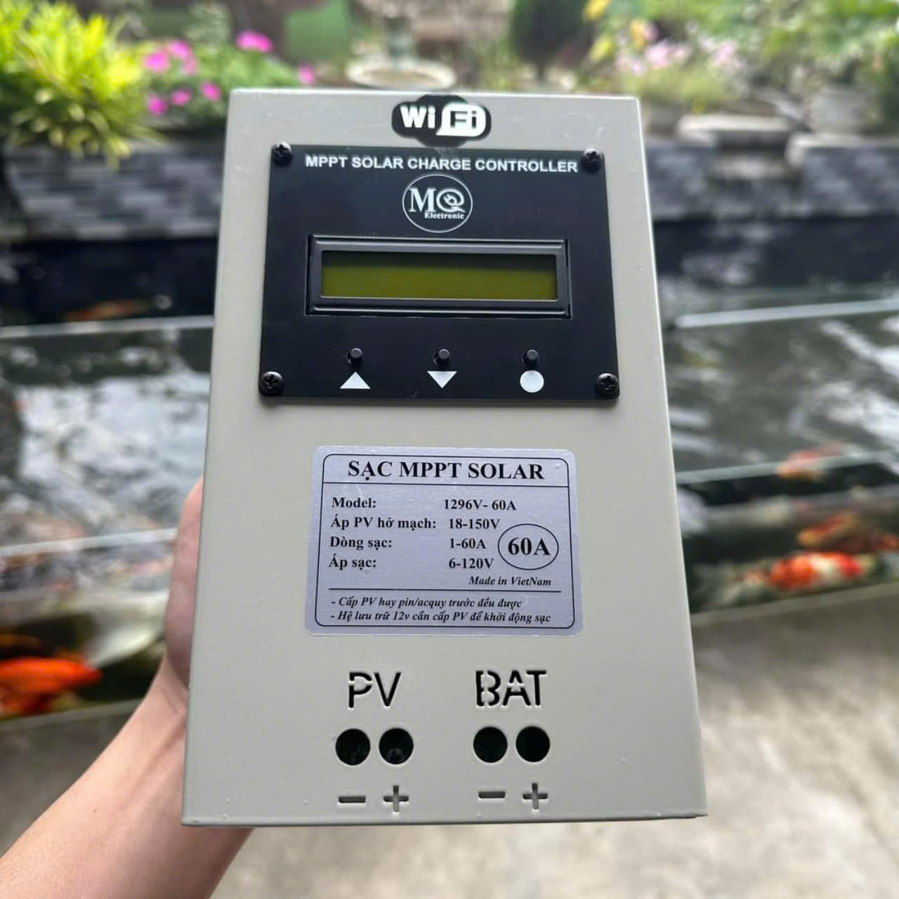 Sạc 60A có wifi - Sạc MPPT Năng lượng mặt trời 60A hệ 12v - 96v bảo Hành 12 tháng - sạc MPPT Mạnh Qu