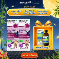 Combo Brauer Giảm ho &Tăng đề kháng BLACK ELDERBERRY cho Bé từ 2 tuổi