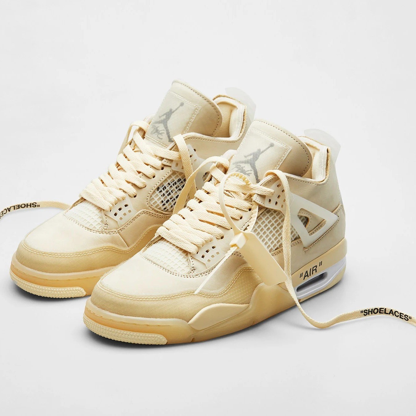 Giày Air J0rdan 4 Retro High Off White (Giay Sneaker JD4 màu ngà Trắng)