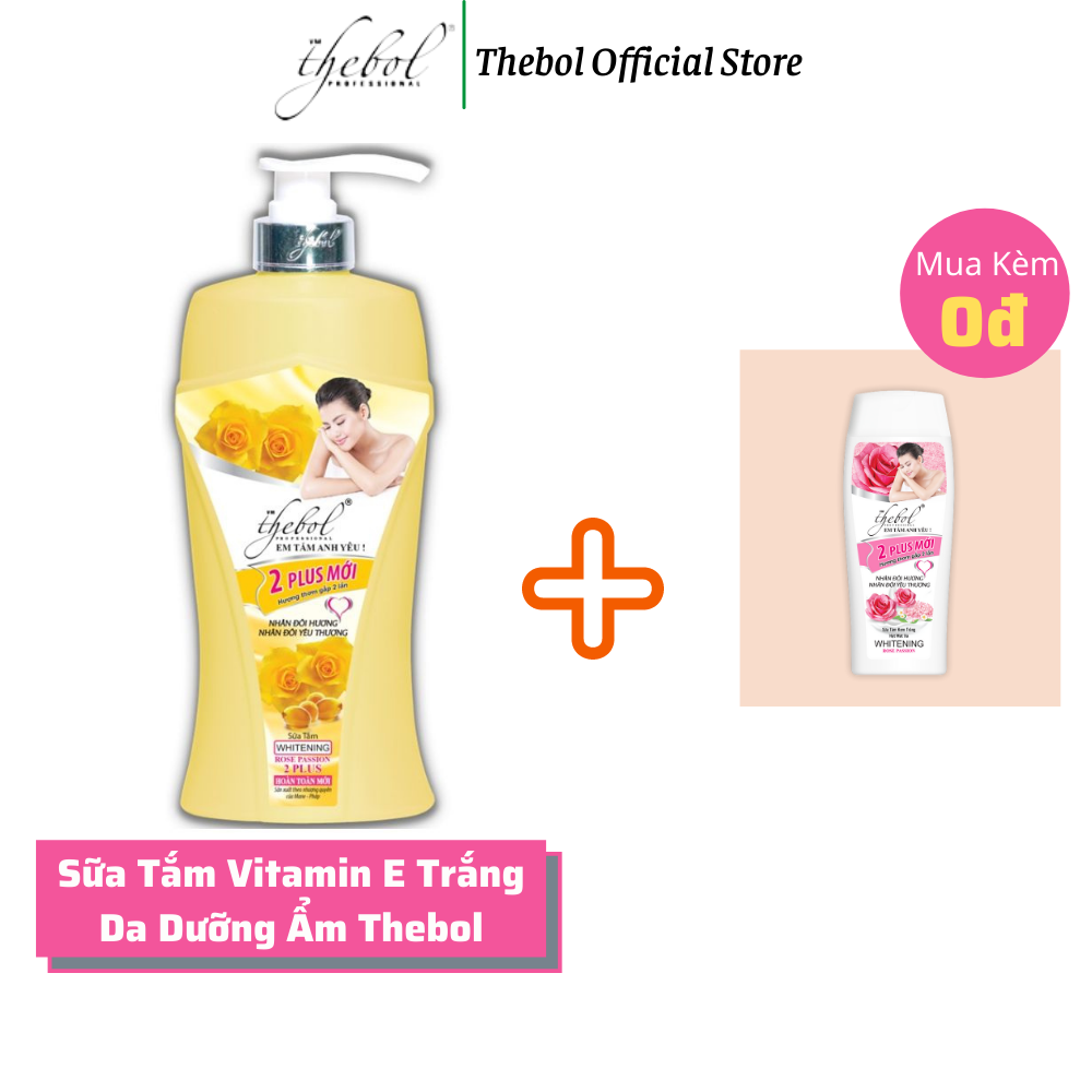 [Hcm]Sữa Tắm Dưỡng Ẩm Trắng Da Chiết Xuất Thảo Dược Vitamin E Nước Hoa 2 Plus Thebol 650G + Sữa Tắm Dưỡng Trắng Da Hạt Massage 226G