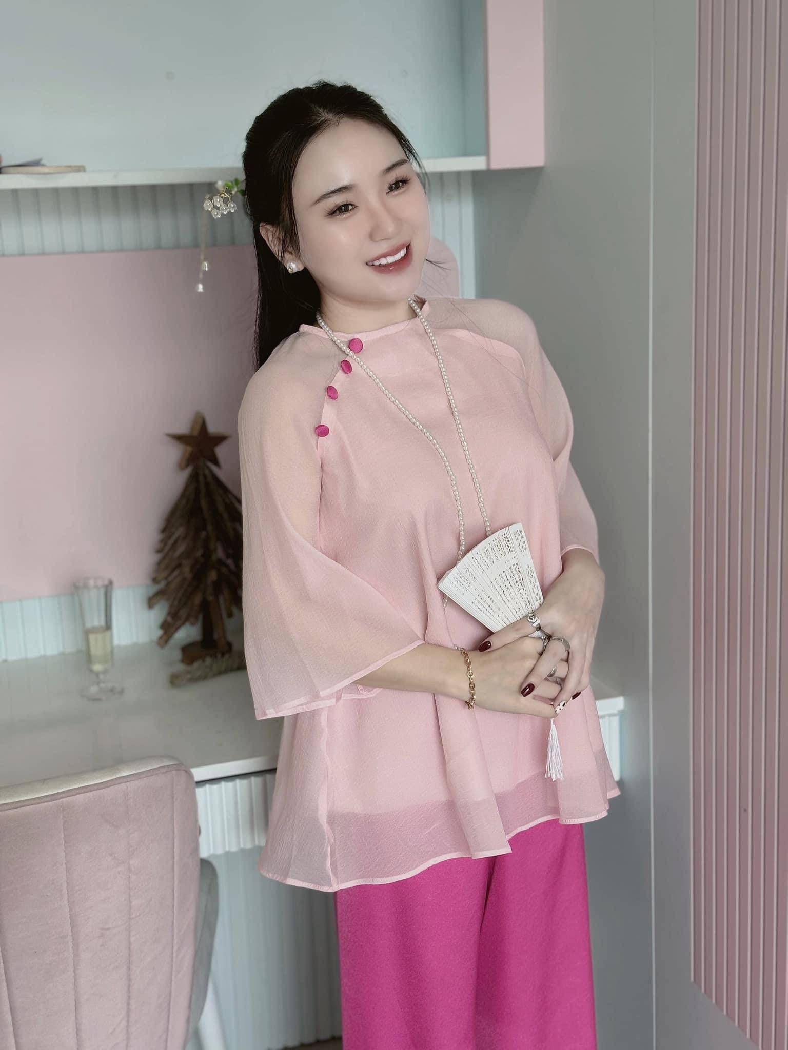 Set áo dài tay lỡ chất vải voan mix quần ống rộng màu pastel đồ bộ bà ba mặc đi lễ chất voan đẹp