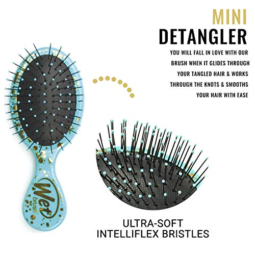 Lược Gỡ Rối Wet Brush Mini Detangler Geos Speckle Đốm Xanh Ngọc