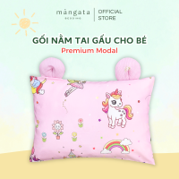[MỚI] 1 Vỏ gối nằm cho bé có tai gấu Mangata Bedding size 35x50cm vỏ gối cho bé mẫu giáo êm ái ngủ ngon thấm hút mồ hôi