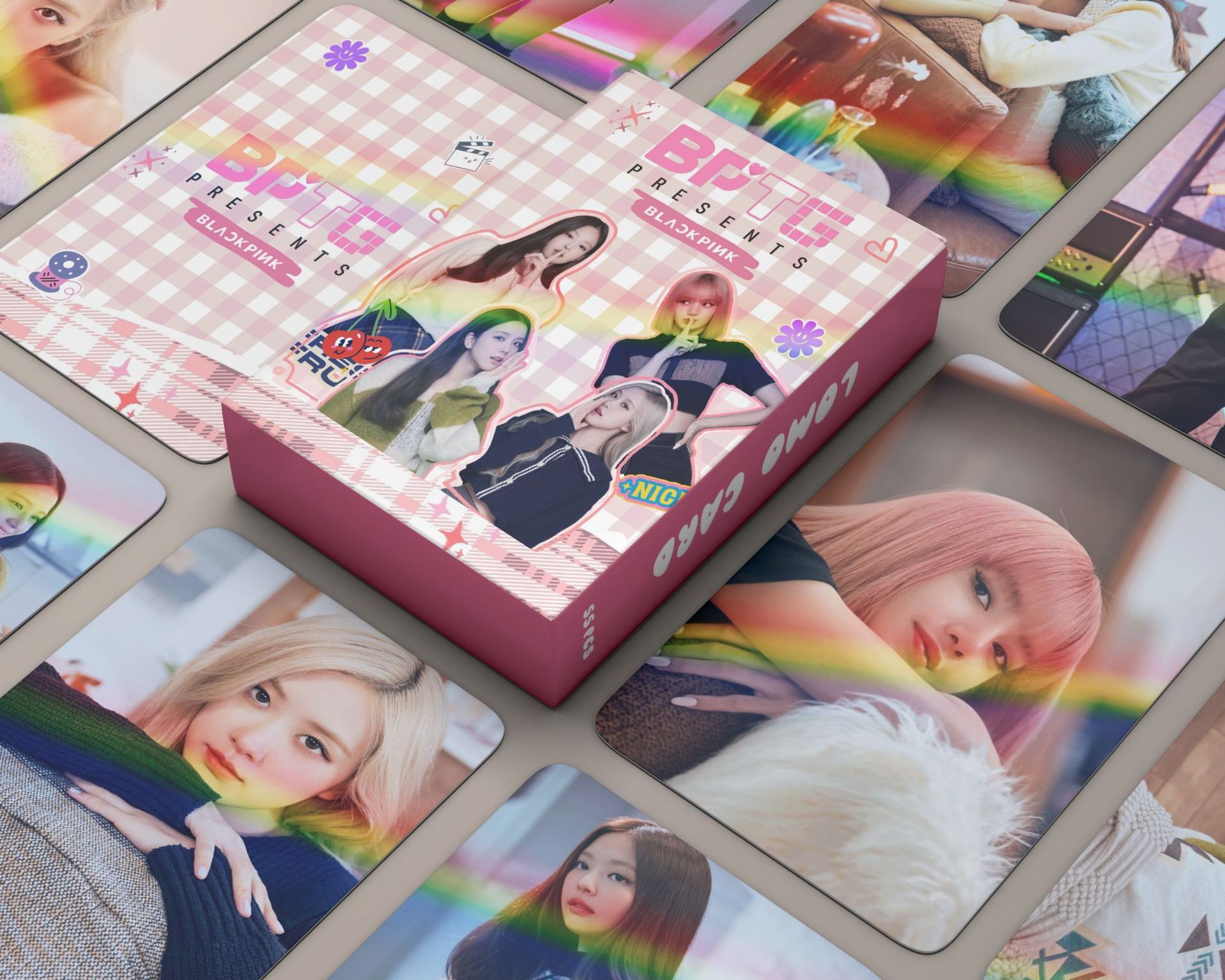 Lomo card BlackPink Hologram Thẻ bo góc The Girls The Game có ảnh Concert Hà Nội Việt Nam - Cầm Micr