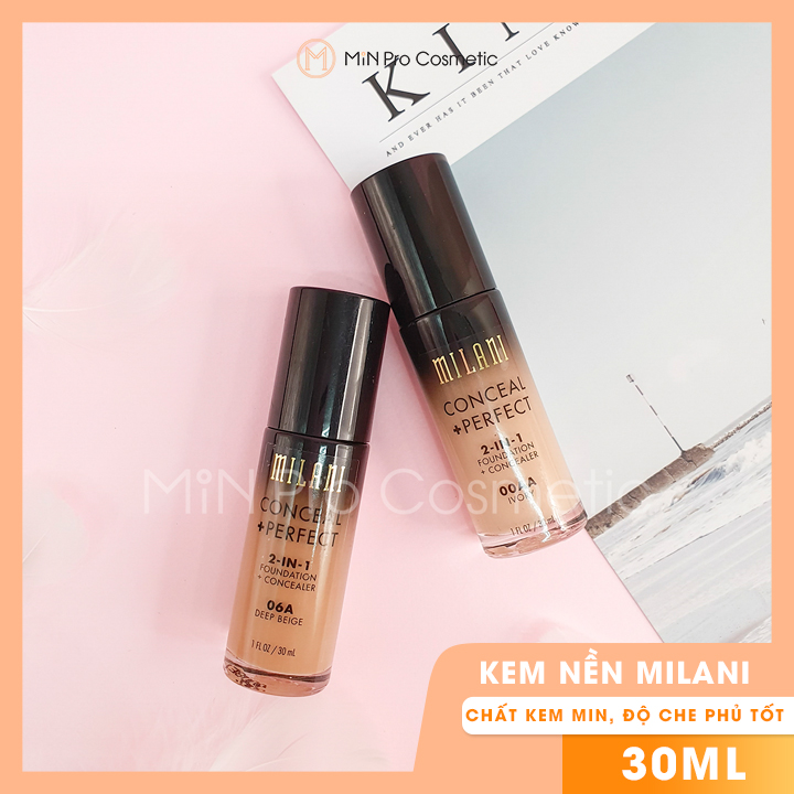 Kem Nền Milani Conceal + Perfect 2In1 Foundation + Concealer 30Ml