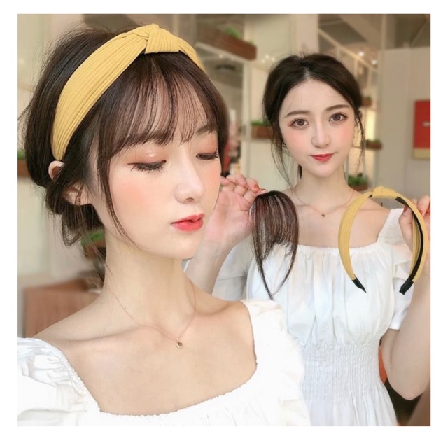 Tóc Giả Mái 😘Freeship😍 Băng Đô Kèm Mái - Tháo Rời Được