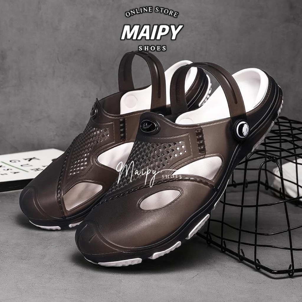 Dép sục Cross, giày sandal bít mũi Nam - chất nhựa dẻo EVA siêu nhẹ đi mưa đi biển thời trang - Maip