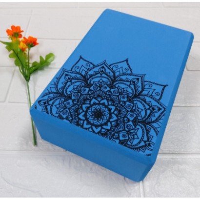 Gạch tập Yoga 300g cao cấp EVA cục Block Yoga in Hoa Mandala Cứng gấp 3 lần loại gạch tập thông thườ