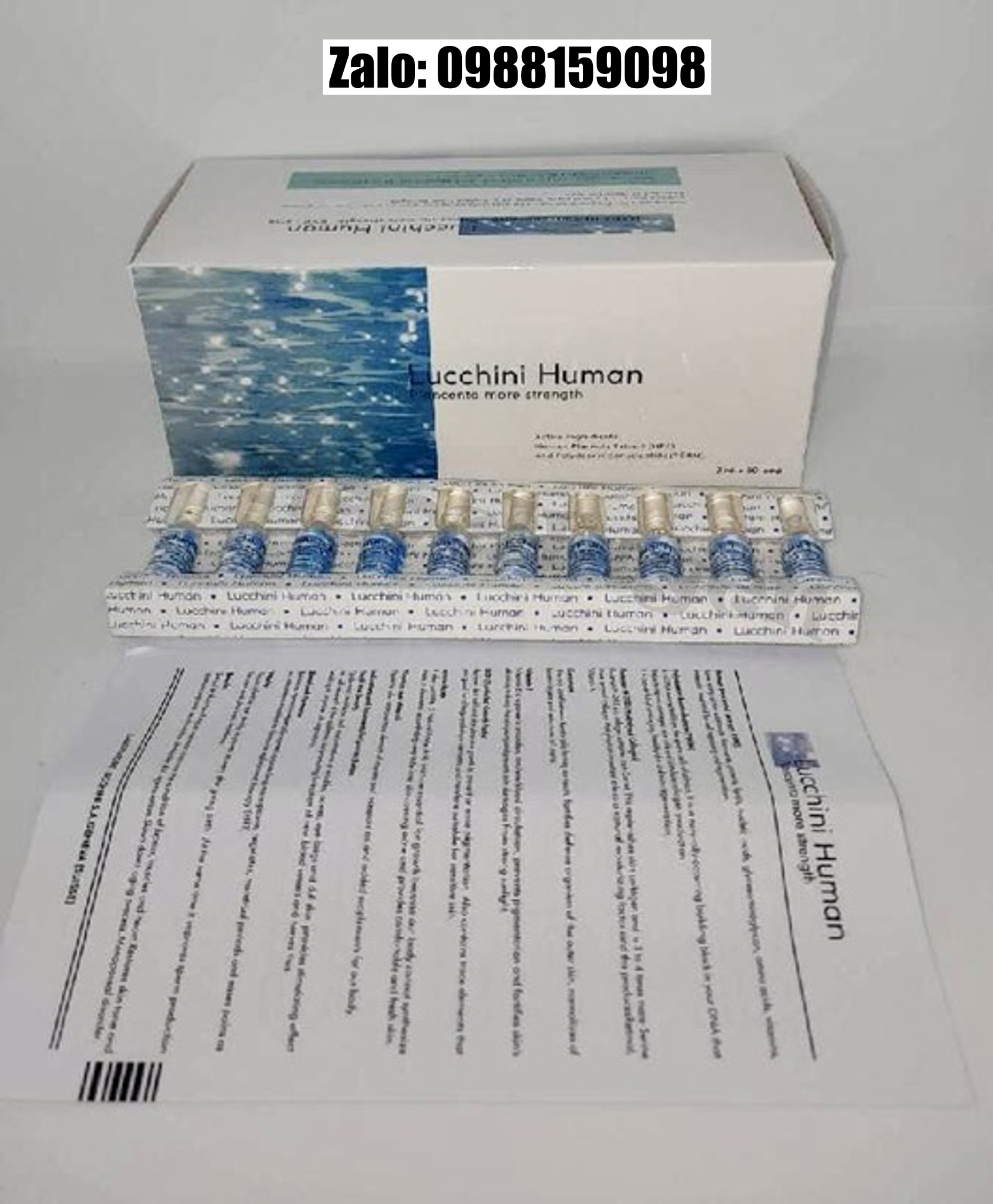 Tinh chất tế bào gốc - Dưỡng đẹp da Nhau thai Luchini Bản mới - Thuỵ sĩ 1 hộp 50 ống