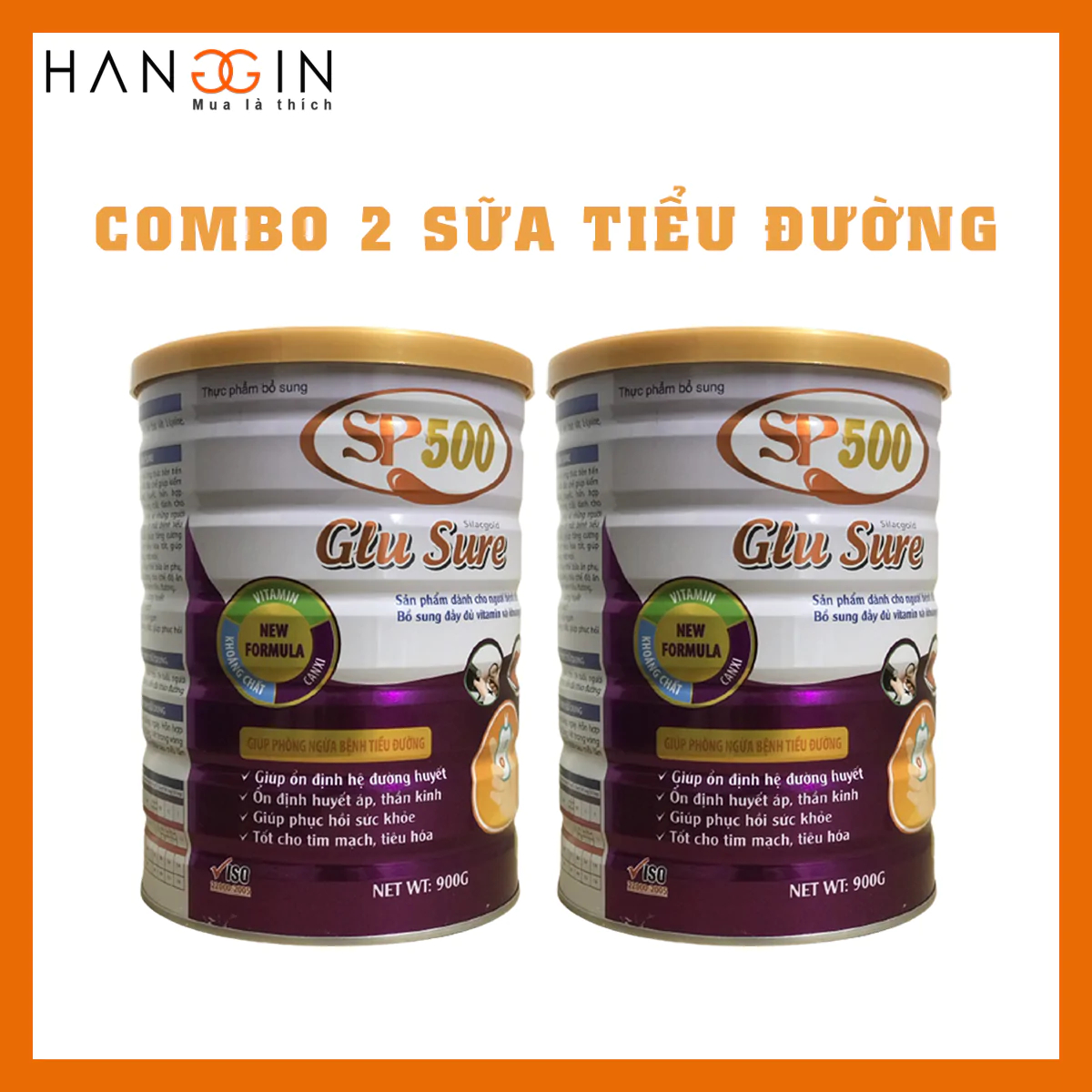 Combo 2 Hộp Sữa Tiểu Đường Glu Sure New Zealand - Sản Phẩm Sữa Tiểu Đường Bán Chạy Nhất - 2 Hộp Sữa Cỡ Lớn 900 G X 2 - Hộp Chắc Chắn - Thời Hạn Sử Dụng 36 Tháng - Ổn Định Đường Huyết - Ngủ Ngon Cho Người Tiểu Đường