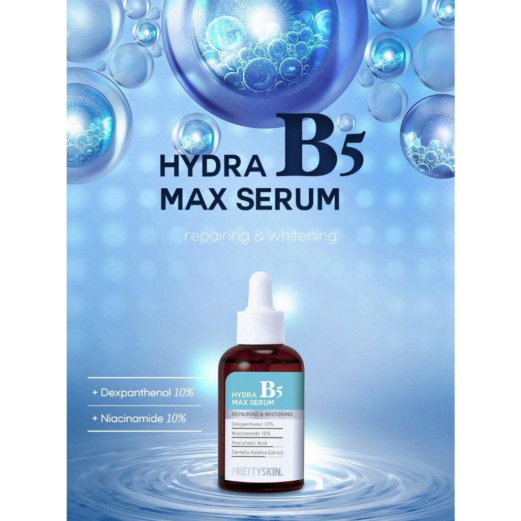 Serum giúp phục hồi dưỡng trắng Hydra Max Serum B5 Prettyskin 50ml