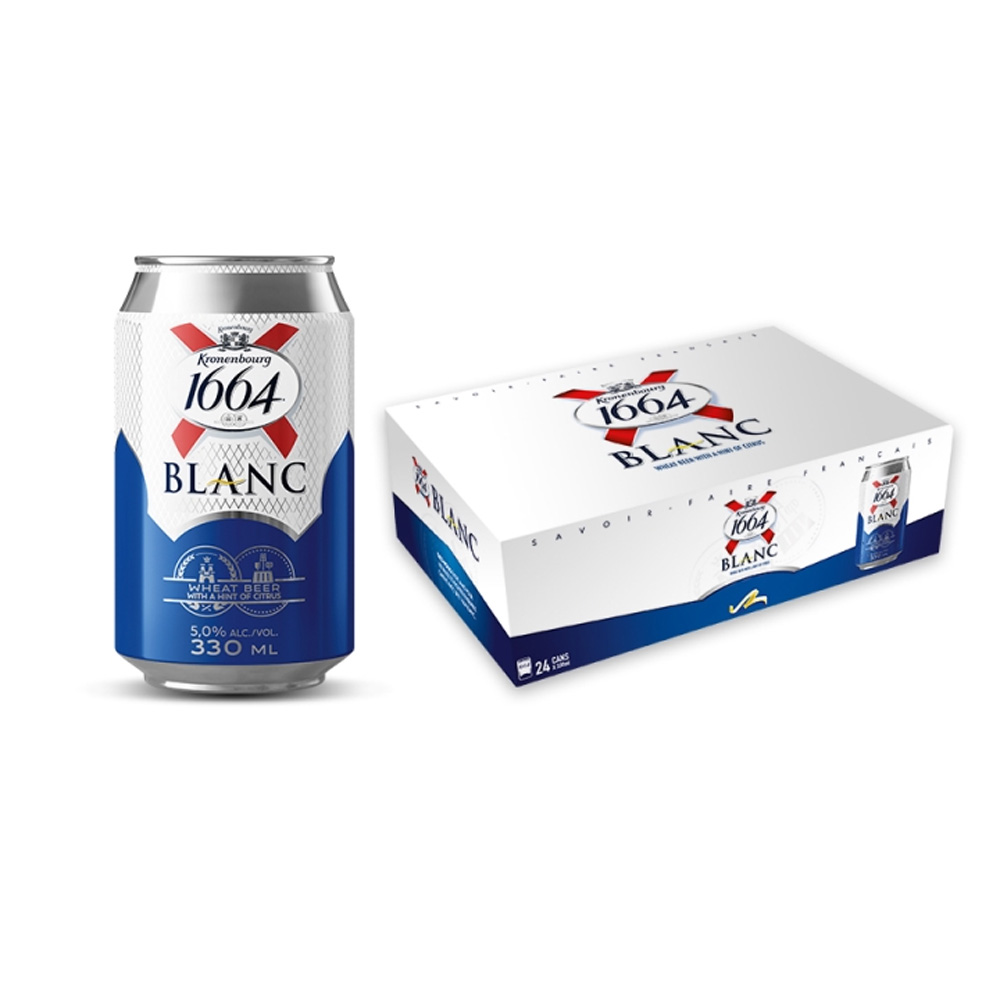 Bia lon Kronenbourg 1664 Blanc  - Thùng 24 lon