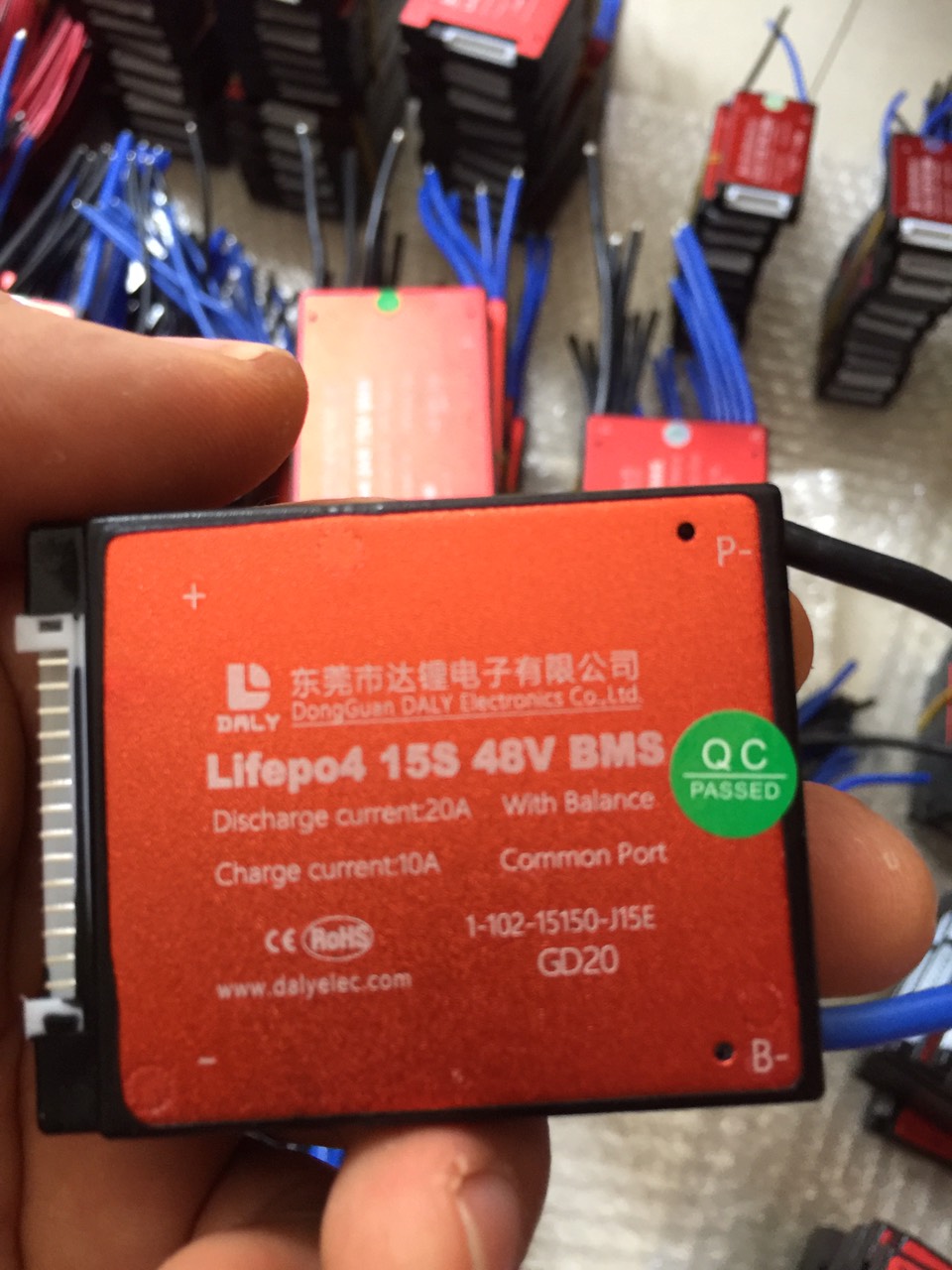 Mạch bảo vệ pin xe điện lithium BMS lifePO4 15S 48V 20A