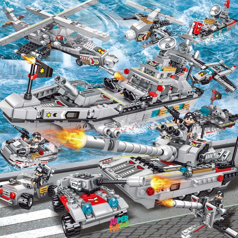 Bộ đồ chơi lắp ráp xếp hình Lego tàu chiến hạm 1000CT  tàu khu trục lego thuyền bảo vệ