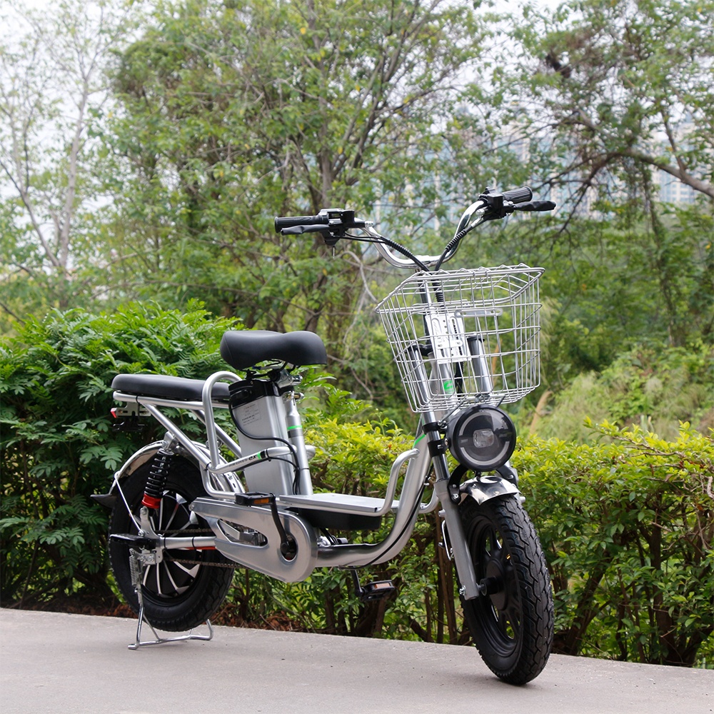 Xe đạp điện bánh to 16 inch 4 PHUỘC nhún INOX chống gỉ PIN Lithium 48V 15AH công suất MẠNH 800W chống cháy nổ