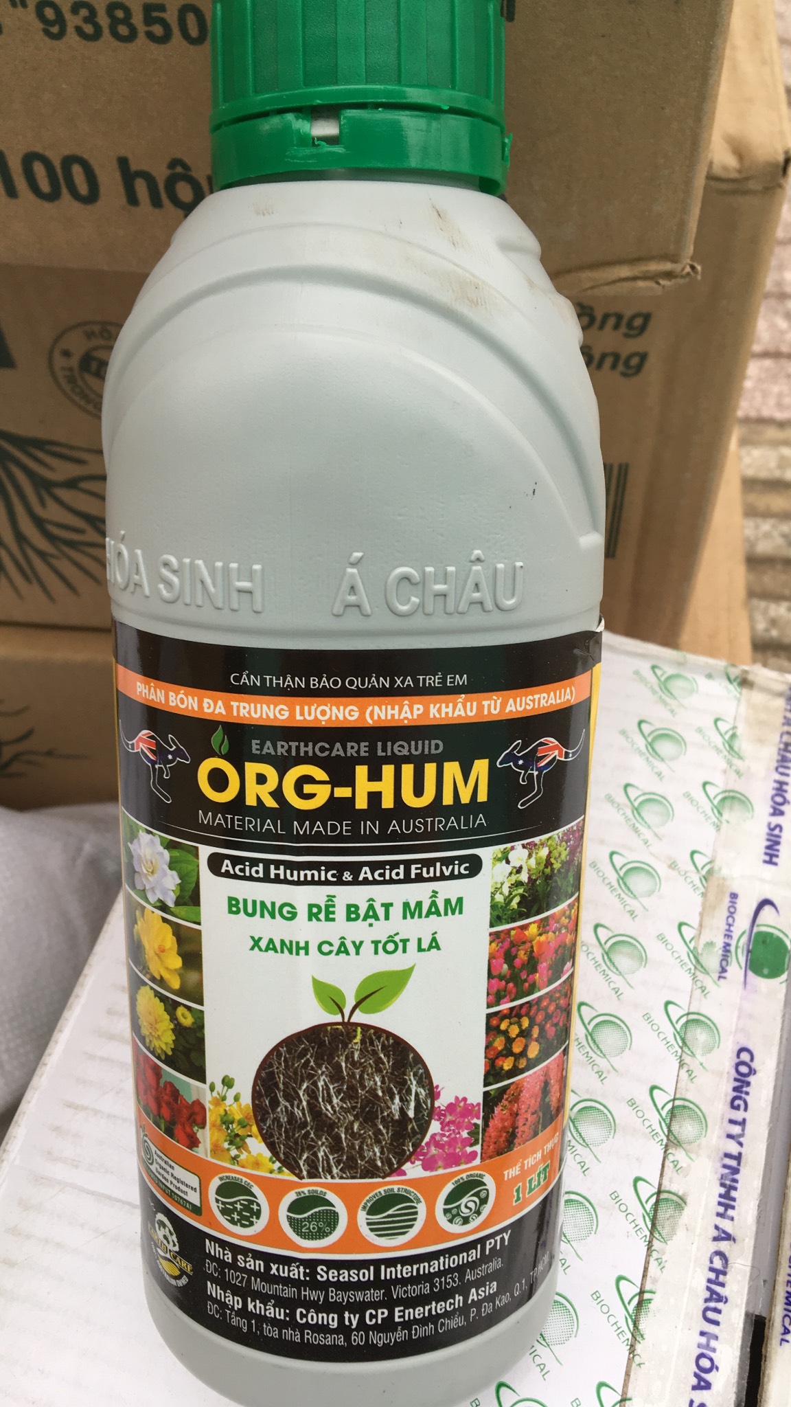 Phân bón lá Sản Phẩm ORG HUM 1 LÍT Bổ sung Humic Acid và Fulvic Acid